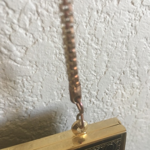 Vintage Embroidered Black And Gold Crossbody Purse - Picture 6 of 6